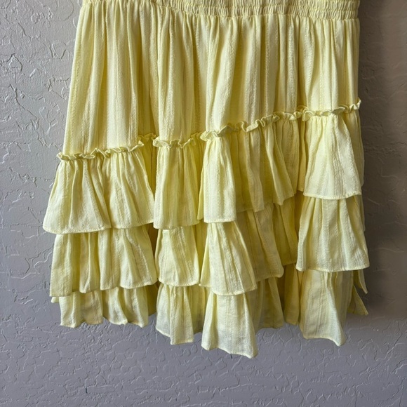 REVOLVE Likely Giordona Butter Yellow A-Line Ruffle Mini Dress Size 2 Coquette - Picture 8 of 12
